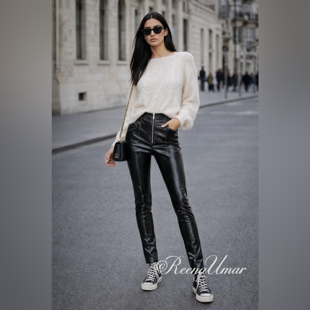 NEW Aritzia Sunday Best Tessy Vegan Leather Pant – Black | Size 25
High-Rise